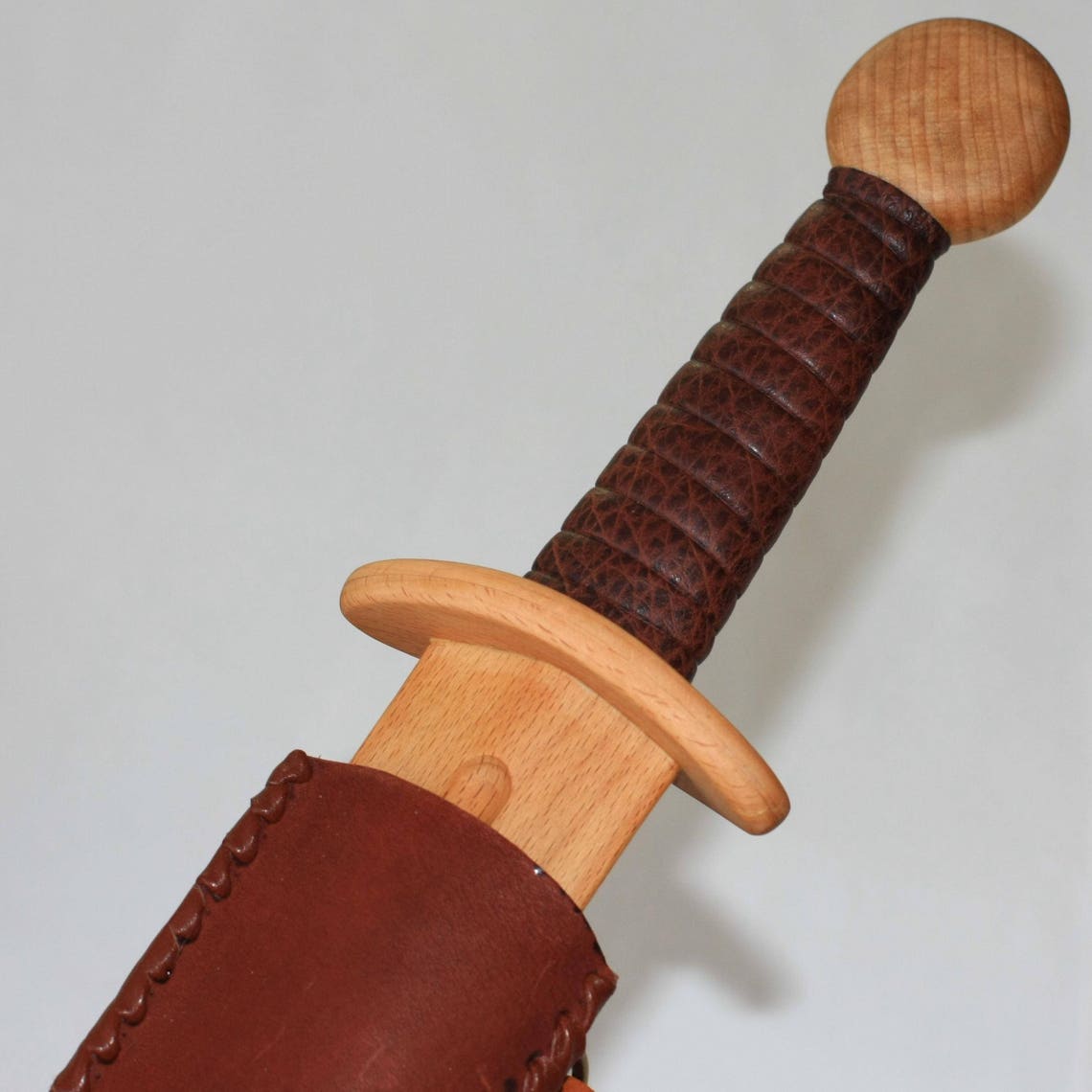 Toy wooden sword with leather sheath Etsy