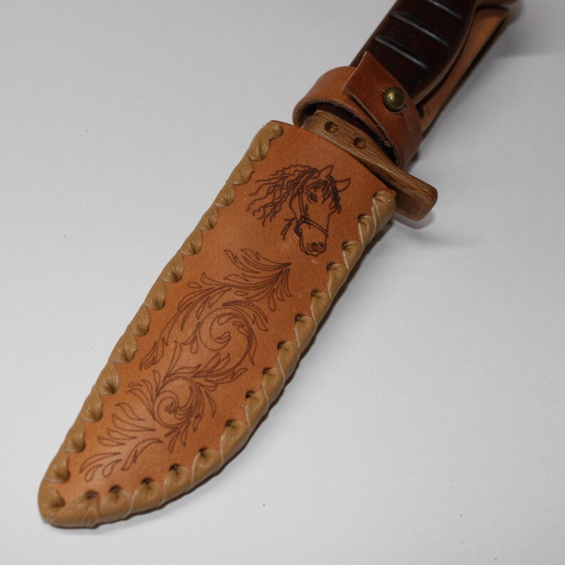 Toy wooden knife with leather sheath Etsy
