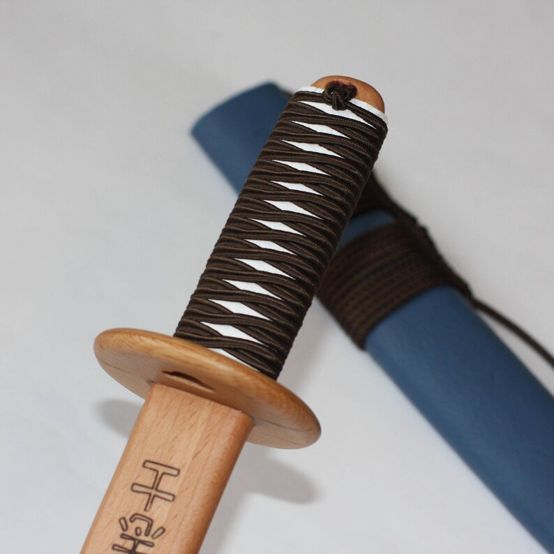 Toy wooden knife Tanto with leather sheath Etsy