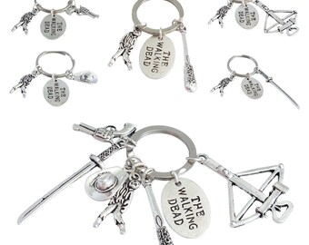 The WALKING DEAD inspired KEYRING Daryl, Carl, Rick, Michonne, Negan, Zombie keepsake