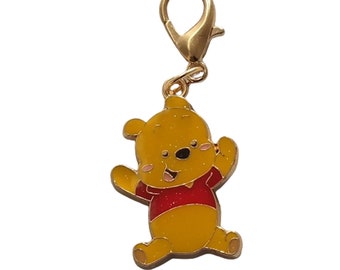 Enamelled Disney Winnie the Pooh - Clip-on Bag Zipper Pendant charm