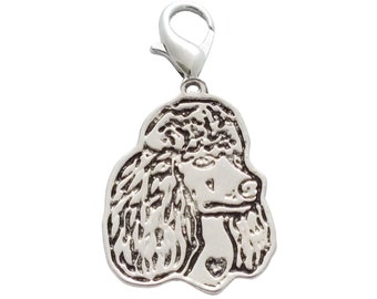 Poodle - Dog Bag Charm - Zipper Zip Charms - Necklace Bracelet Clip-on Pendant