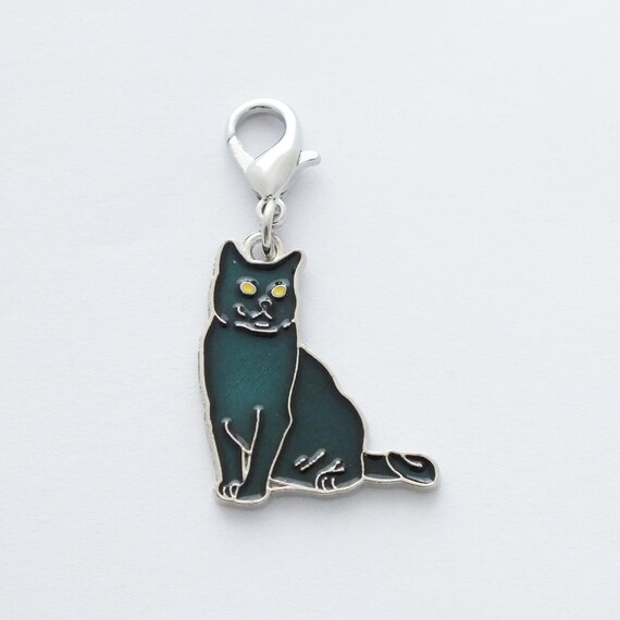 Enameled Cat Clip on Bag Charms choose from 4 Breeds 