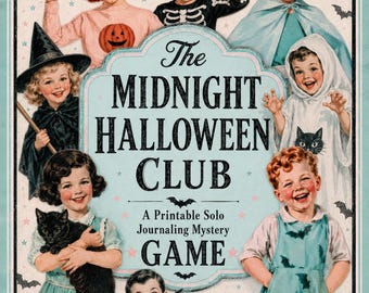 Printable Halloween Mystery Game, Solo Journaling Activity, Vintage RPG, Party Game & Junk Journal Printables