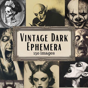 compléments pour journal numérique vintage Dark Ephemera | images de scrapbooking anciennes à imprimer | collage de techniques mixtes découpées gothiques difficiles