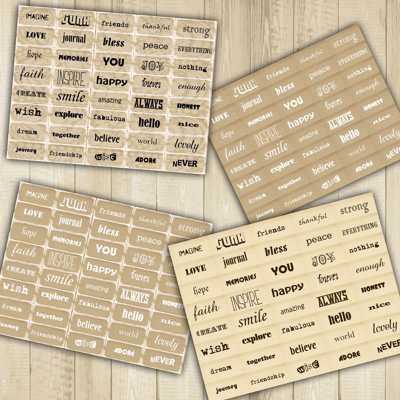 Words for Junk Journal Digital Journaling Words Printable