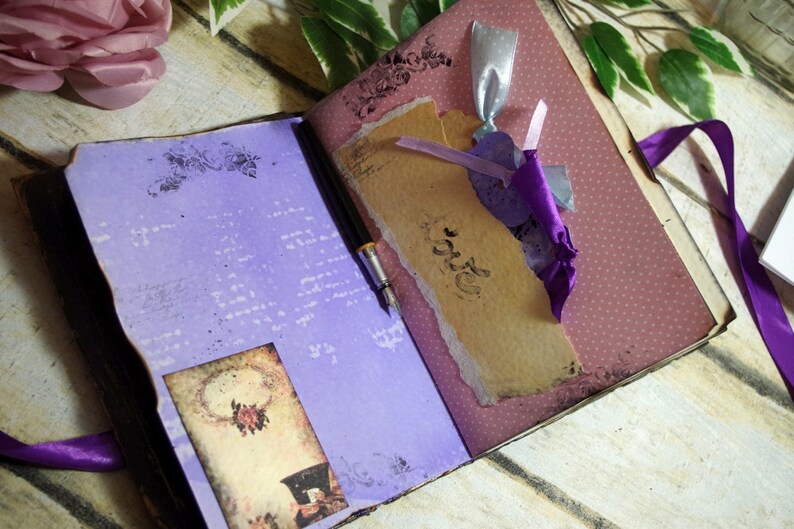 Alice in Wonderland Wedding Guest Book Vintage Photo Album Etsy