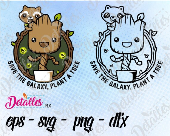 Download Groot Baby svg with Rocket Racoon guardians of the galaxy ...