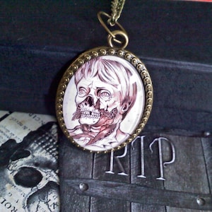 Zombie-Mann-Cabochon-Kette