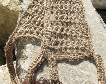 Scrubber all'uncinetto a mano Scrubber juta / Materiali naturali al 100%