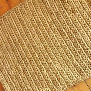 Crochet jute door rug / Jute rope rug / Indoor Outdoor Mat / Chunky rug / 100% natural materials / Custom sizes