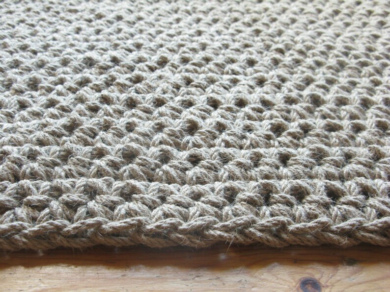 Crochet jute door rug / Jute rope rug / Doormat / Chunky rug / Etsy