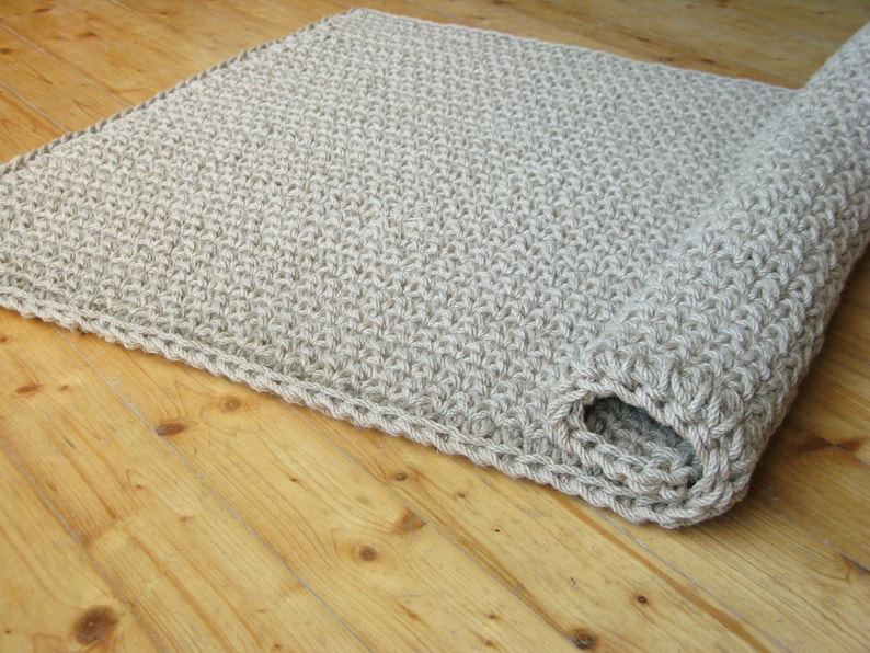 Crochet jute door rug / Jute rope rug / Doormat / Chunky rug / Etsy
