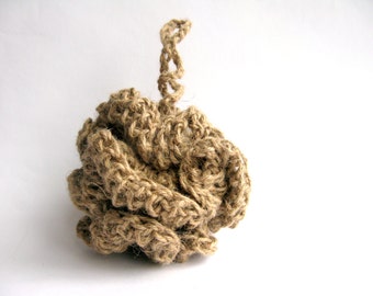 Hand crochet Jute bath puff / 100% natural materials