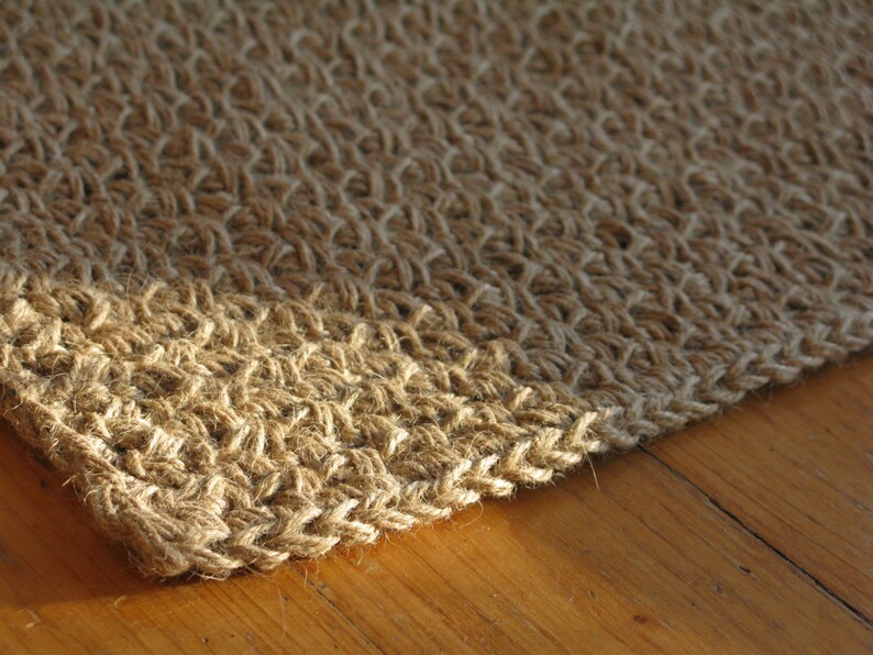 Big Crochet Jute Door Rug / Doormat / Rug / Bath Mat / Etsy