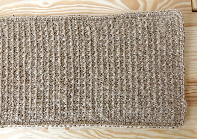 Jute Table Runner Natural Hand Crochet Table Runner Etsy