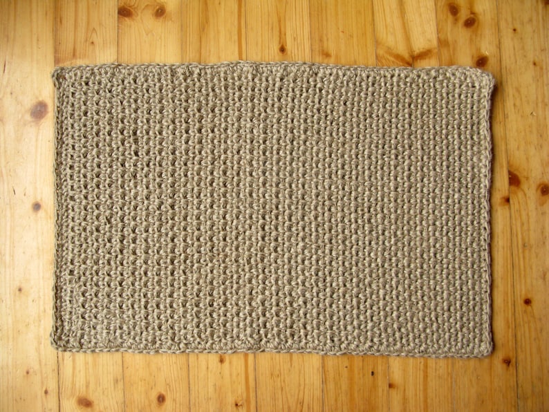 Crochet Jute Door Rug / Doormat / Rug /indoor Outdoor Etsy