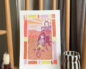 Keep Going Mummy, A4 Giclee Print