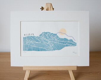 Slioch - Scottish Munro - Pattern Print