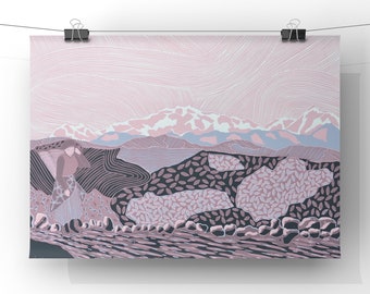 Kangchenjunga III - Himalayan Mountain Print