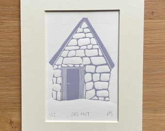 Ski Hut Mini Print