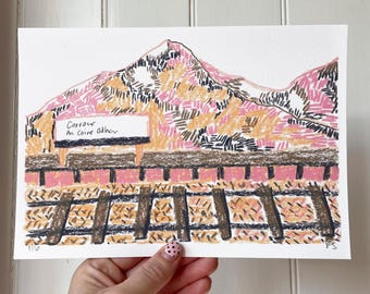 Corrour Station, A5 Giclee print