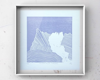 The Ski Six - Lino Block Printed Series - Morzine//Avoriaz - Printmaking - French-Swiss Alps
