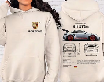 Porsche 911 GT3 RS Camiseta estética, Porsche 911 GT3 RS 2 camiseta lateral, Camisa Porsche, Sudadera de tendencia, Sudadera con capucha, Regalo para fan Camisa unisex