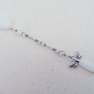 White Dragonfly Pendulum for Dowsing and Energy Clearing image 2