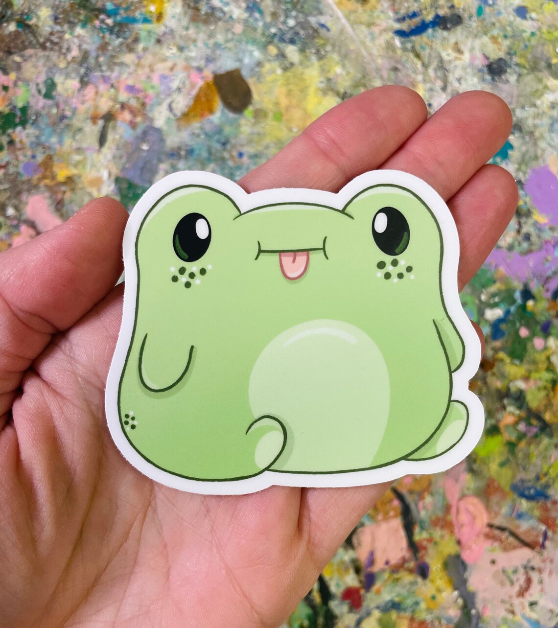 Waterproof Silly Frog Sticker - 3" Vinyl - FREE SHIPPING - Etsy