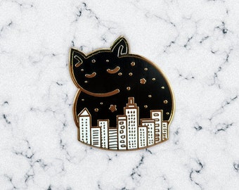 KickStarter SleepTight Series: Black Kitty Enamel Pin