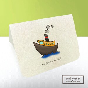 Cartão de aniversário feito à mão (navio sagrado)