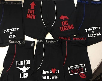 PERSONALIZED Boxer Briefs, Valentine's Day, Gift for him, Property of, Anniversary