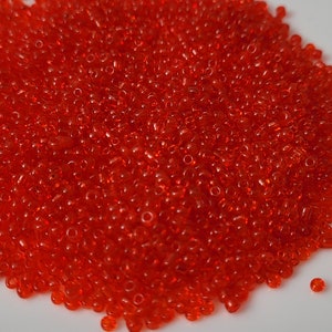 Red Torch Seed Beads, Red Orange Seed Beads, Seed Bead, Shaker Element, Embellishments, Slime embellishment