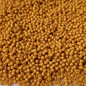 Marigold Seed Beads,  Dark Yellow Seed Beads, Seed Bead, Shaker Element, Embellishments, Slime embellishment