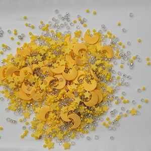 Starry Night Sky Clay Bits Mix, Polymeer Klei versieringen, Slijm Verfraaiing