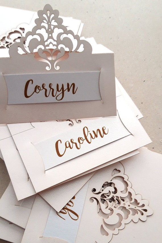 Elegant Laser Cut Wedding Table Cards Place Cards Card With Etsy