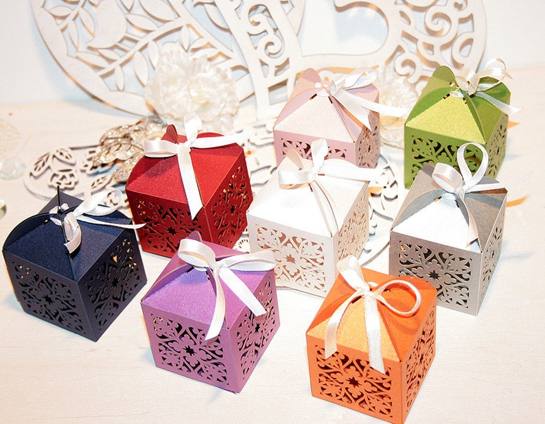 10/25/50/100pc Laser Cut Favor Boxes Gift Favor Boxes Etsy