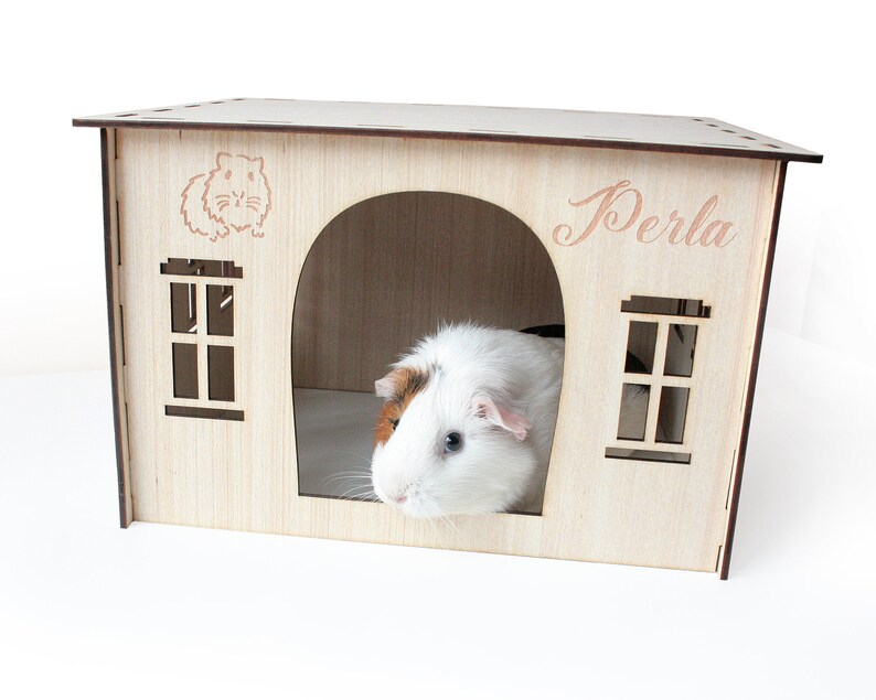 Two Adorable Spacious Personalised Wooden Guinea Pig Houses Etsy