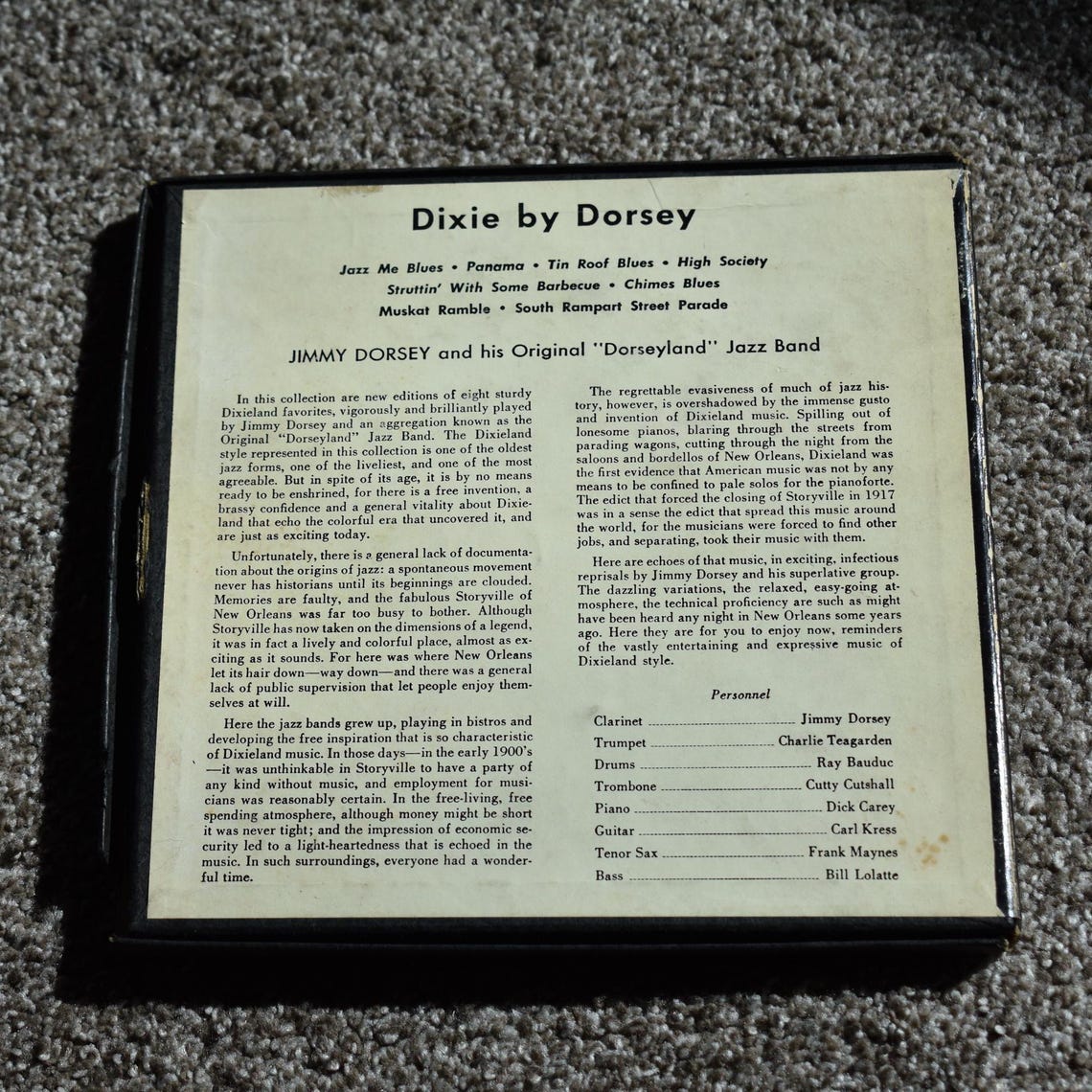 Dixie by Dorsey 45 Record and Box, foto 2 de 3