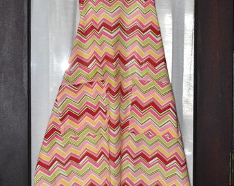 Multi-Color Zig-Zag Chef Apron