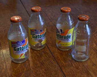 Vintage 1980's Glass Gatorade Bottles