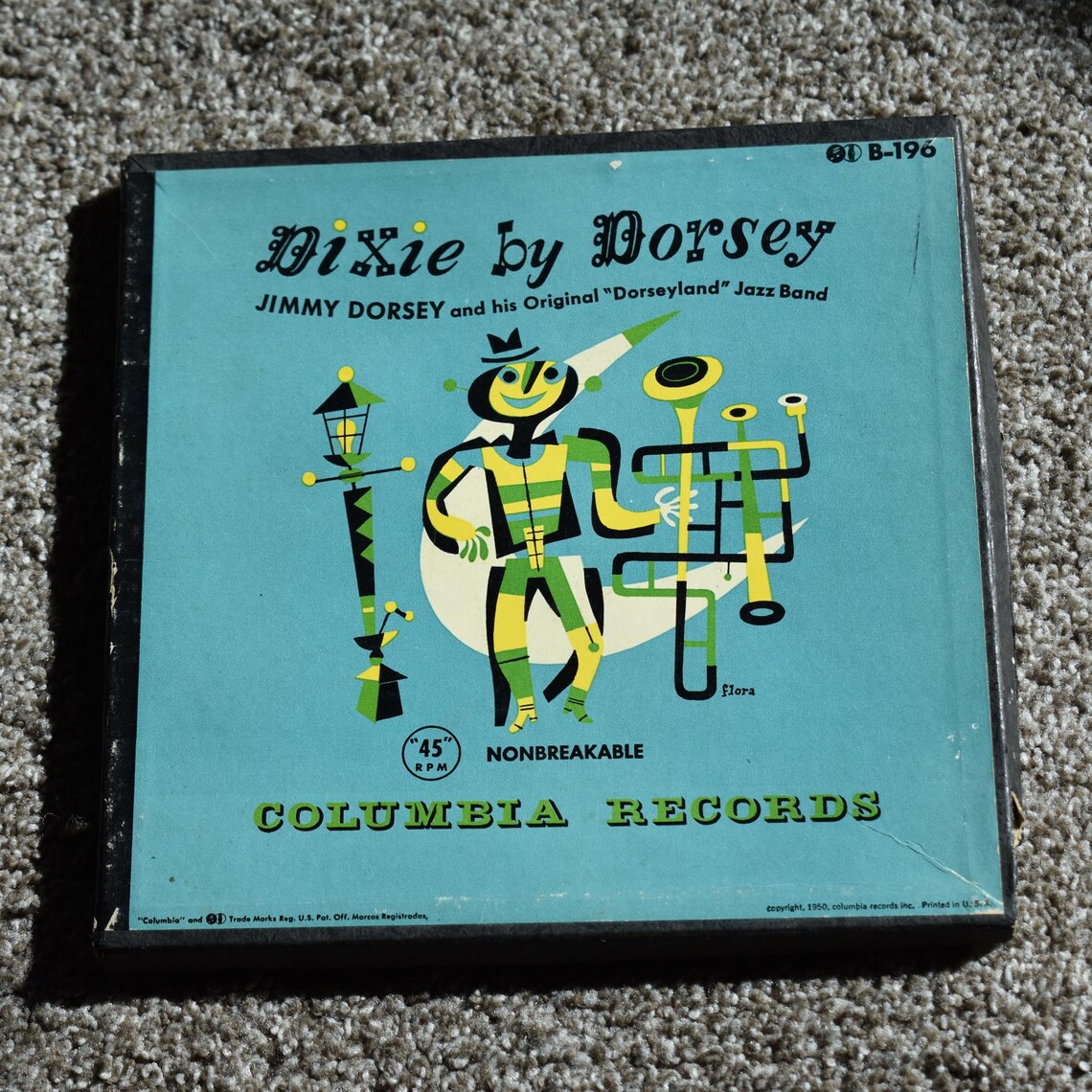Dixie by Dorsey 45 Record and Box, foto 1 de 3