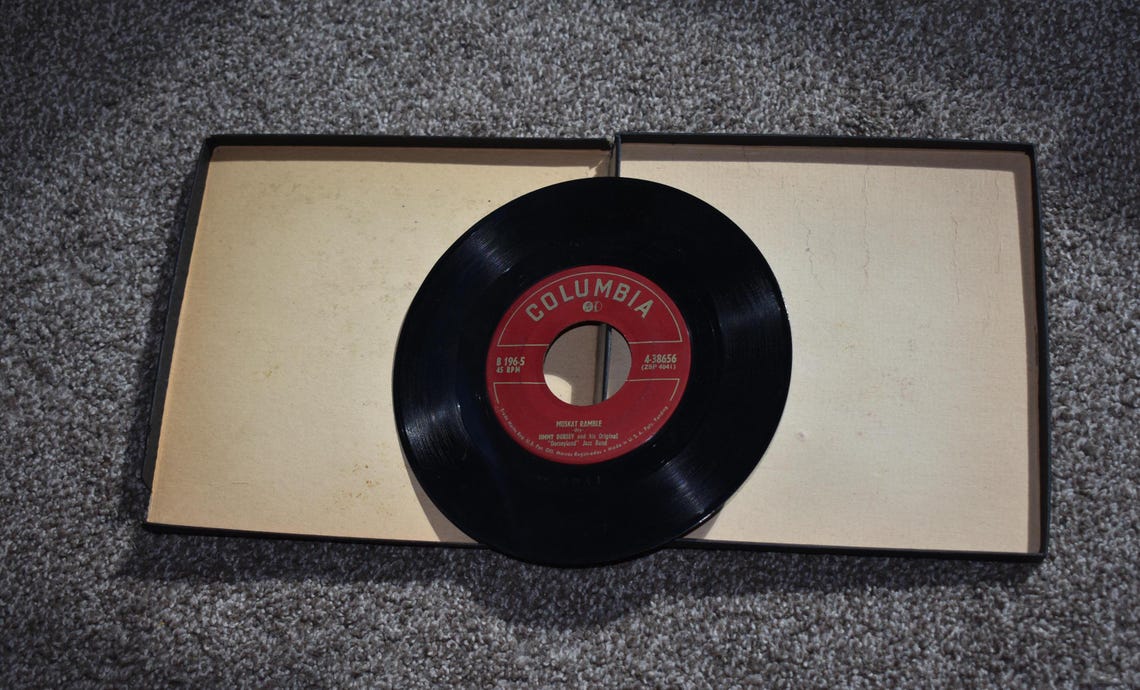 Dixie by Dorsey 45 Record and Box, foto 3 de 3