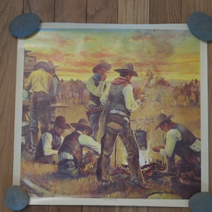 Guy Deel Del Monte Sandwich Posters // Guy Deel 1981 lithographs // Southwestern // Cowboys // Posters