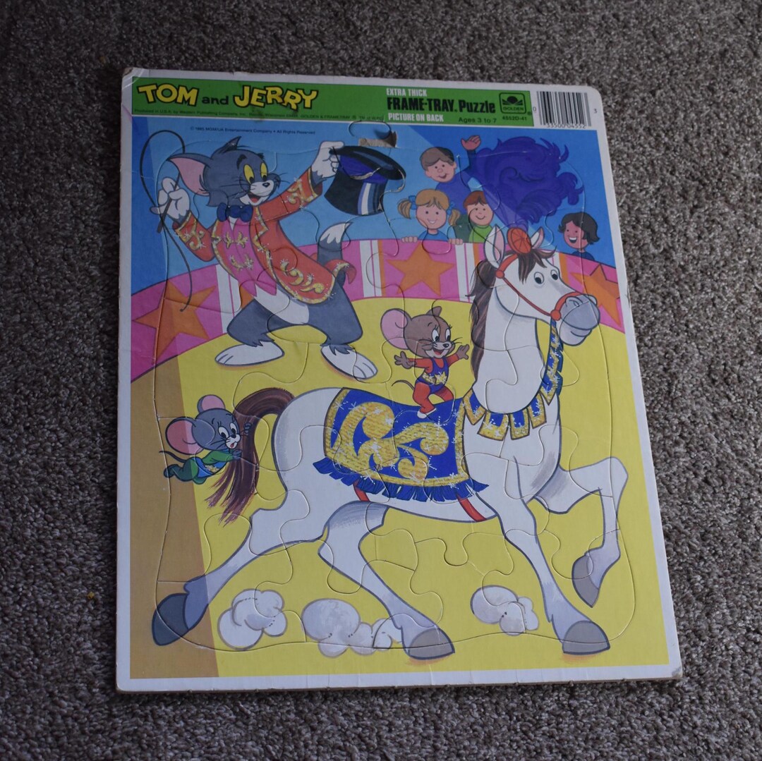 Vintage 1985 Tom and Jerry Jigsaw Puzzle - Etsy