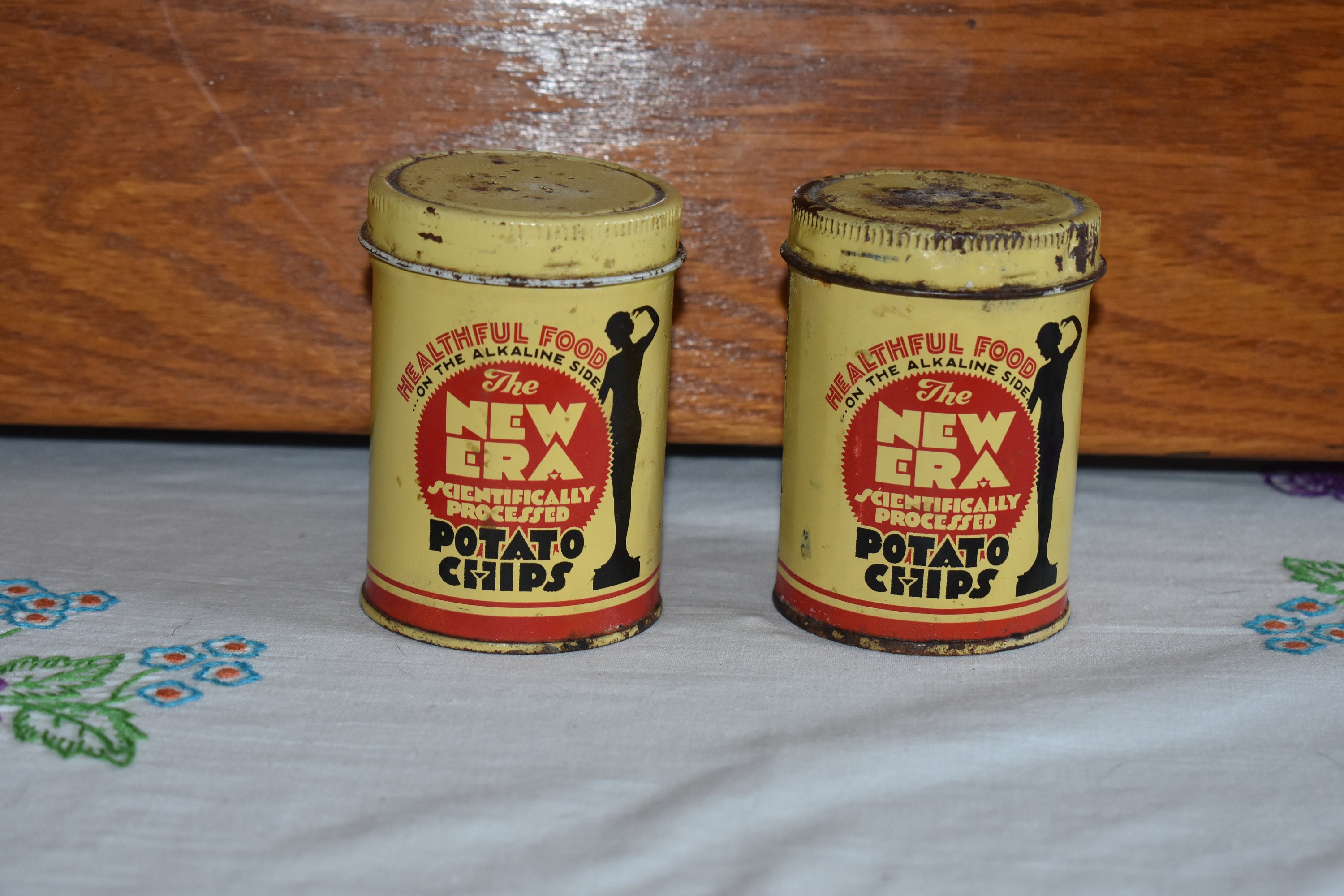 アンティーク缶　ヴィンテージ缶 ⑦ POTATO CHIPS Cain's Antique Potato Chip Can | eBay