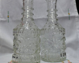 Decantadores de vidrio de 1970 (conjunto de 2)