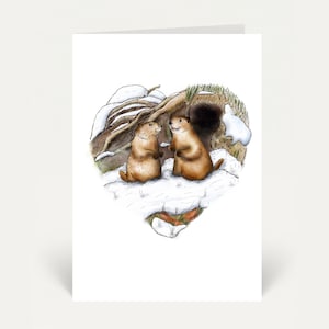 Tarjeta de la marmota aniversario boda día de la madre día del padre cumpleaños bautizo recién nacido 1er cumpleaños