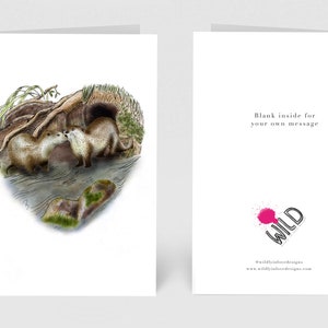 River otter heart card